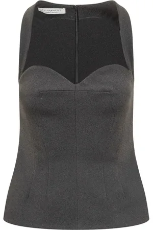 Serafini Tops, Dames, Grijs, S, Sleeveless Top