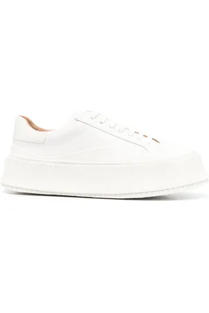 Jil Sander Schoenen, Dames, Wit, 39 EU, Natural Agnellato Sneakers