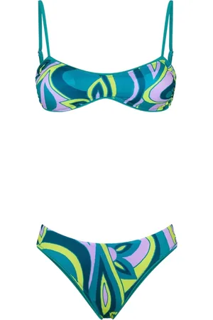 ME FUI Badkleding, Dames, Roze, L, Polyester, Fuchsia Sea Bikini Top met Amerikaanse Slip