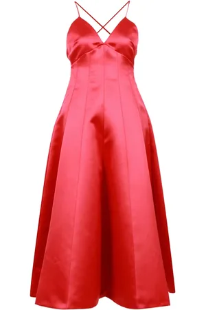 Serafini Kleedjes, Dames, Roze, S, Fuchsia Duchesse Longuette Jurk