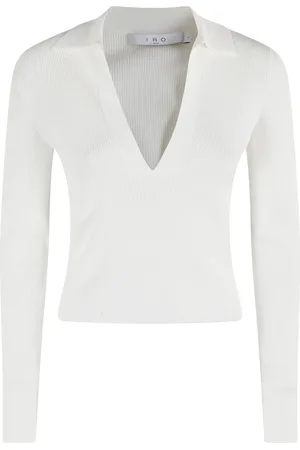 IRO Tops, Dames, Wit, S, Witte Lange Mouw V-Hals Top