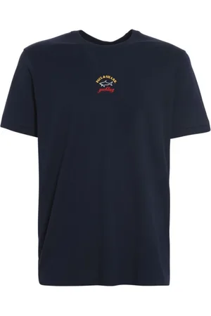 Paul & Shark Tops, Heren, Blauw, M, Katoen, Klassiek T-shirt