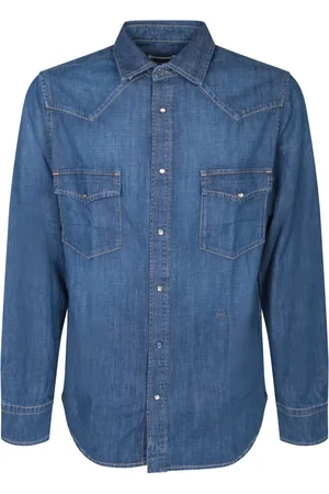 Jacob Cohen Overhemden, Heren, Blauw, S, Denim, Denim Overhemd
