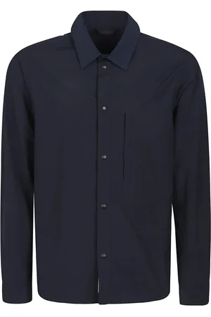 Woolrich Overhemden, Heren, Blauw, XL, Stads Overhemd