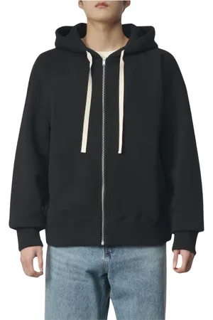 Jil Sander Sweatshirts & Hoodies, Heren, Zwart, M, Zip Hoodie Sweatshirt
