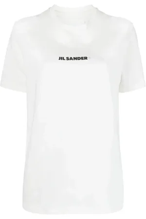 Jil Sander Tops, Heren, Wit, S, Logo Plus T-Shirt