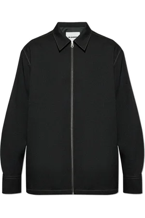 Jil Sander Jassen, Heren, Zwart, M, Polyester, Loose Fit Jas