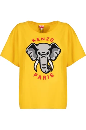 Kenzo Tops, Dames, Geel, S, Katoen, Relax T-shirt
