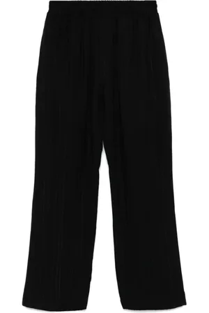 Ernest W. Baker Broeken, Heren, Zwart, L, Zwarte elastische taille broek