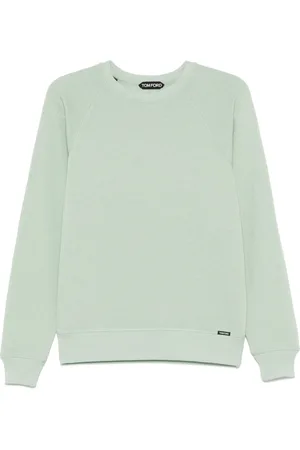 Tom Ford Sweatshirts & Hoodies, Heren, Groen, L, Katoen, Sweatshirt van katoenmix