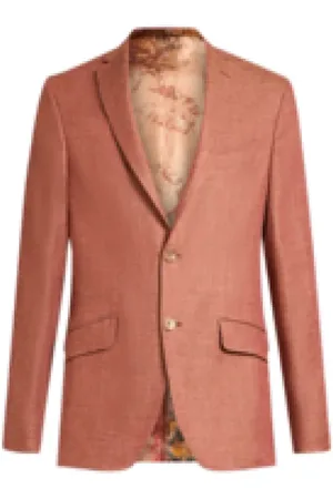 Etro Jassen, Heren, Bruin, M, Linnen, Bruine Linnen Blazer Klassieke Stijl
