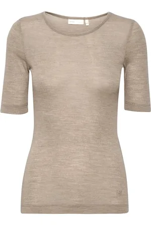 INWEAR Tops, Dames, , S, Wol, Slim Fit Wollen T-shirt