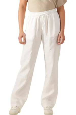 Resort Finest Broeken, Dames, Wit, S, Dames Broeken Linen Pants