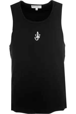J.W.Anderson Tops, Heren, Zwart, L, Anchor Embroidery Tank Top