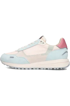 Woolrich Schoenen, Dames, Veelkleurig, 40 EU, Suède, Retro Sneaker Blauw Elegante Stijl