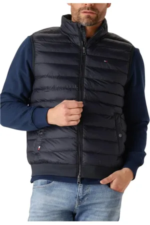Tommy Hilfiger Jassen, Heren, Blauw, S, Polyester, Mix Media Vest