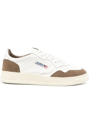 Autry Schoenen, Heren, Wit, 45 EU, Suède, Medalist Low Leren Suède Sneakers