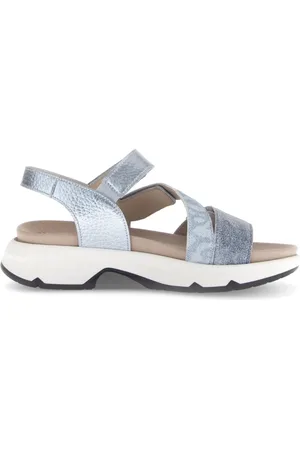 Gabor Schoenen, Dames, Blauw, 40 EU, Leer, Comfortabele damessandalen voor wandelen