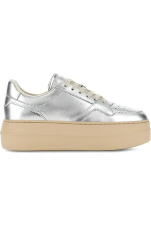Hogan Schoenen, Dames, Grijs, 38 EU, Leer, Skyscraper Sneakers