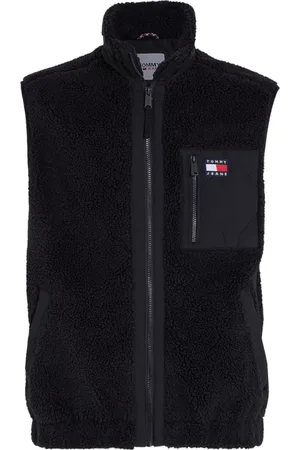 Tommy Hilfiger Jassen, Heren, Zwart, L, Polyester, Sherpa Vest