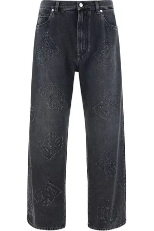Dolce & Gabbana Jeans, Heren, Blauw, L, Denim, Denim broek met D&G monogram