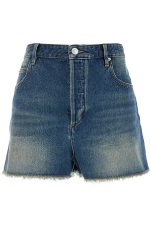 Isabel Marant Korte broeken, Dames, Blauw, XS, Katoen, Lesia Shorts
