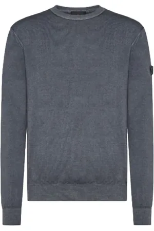 Peuterey Sweatshirts & Hoodies, Heren, Grijs, S, Wol, Grijze Acid-Dyed Merino Tricot Trui