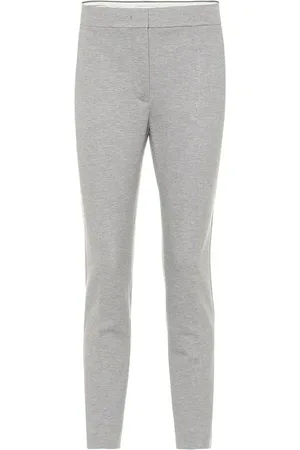 Max Mara Broeken, Dames, Grijs, L, Klassieke Jersey Broek, Grijs