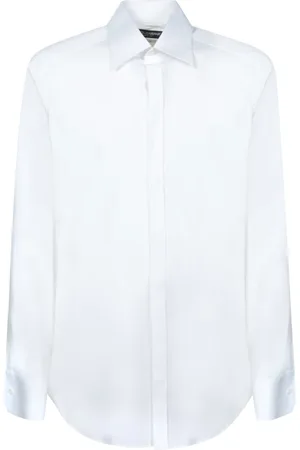 Dolce & Gabbana Overhemden, Heren, Wit, L, Katoen, Wit Overhemd Herenmode