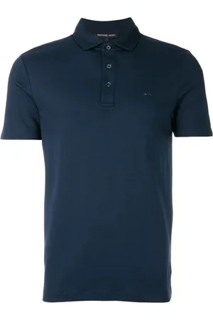 Michael Kors Tops, Heren, Blauw, 2Xl, Katoen, Blauw Poloshirt Klassieke Stijl