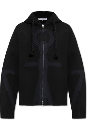 J.W.Anderson Truien, Heren, Blauw, S, Wol, Wollen Cardigan