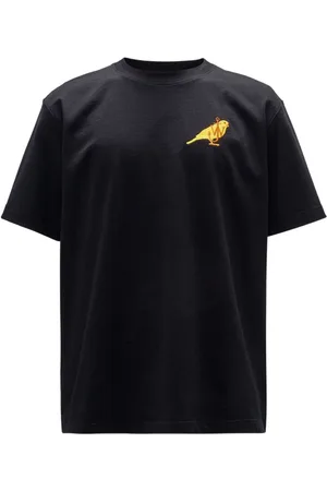 J.W.Anderson Tops, Heren, Zwart, S, Katoen, Zwart Katoenen Jersey T-shirt met Ronde Hals