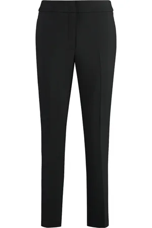 PESERICO SIGN Broeken, Dames, Zwart, L, Katoen, Elastische broek van viscosemix met zakken