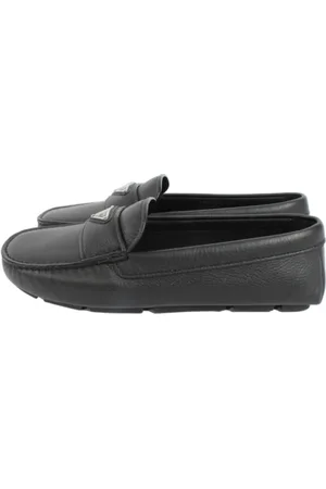 Prada Schoenen, Heren, Zwart, 40 EU, Zwarte heren loafers
