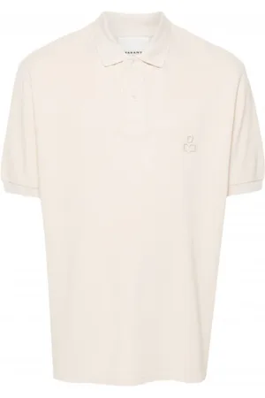 Isabel Marant Tops, Heren, Wit, L, Katoen, Stijlvol poloshirt