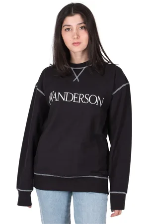 J.W.Anderson Sweatshirts & Hoodies, Dames, Zwart, S, Comfortabel Trainingsshirt