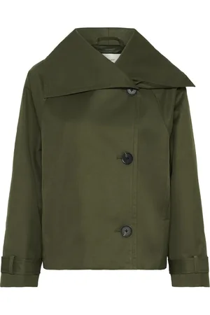 INWEAR Jassen, Dames, Groen, XL, Groene Korte Jas met Wijde Kraag