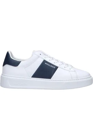 Woolrich Schoenen, Heren, Wit, 43 EU, Leer, Witte Flat Sneakers Trendy Leer