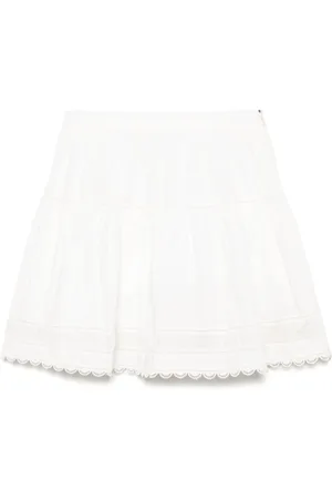 ULLA JOHNSON Rokken, Dames, Wit, 2Xs, Witte Rok met Zakken