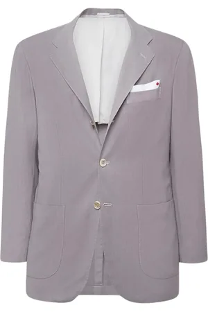 Kiton Jassen, Heren, Paars, 3Xl, Kasjmier, Grijze Kasjmier Jas