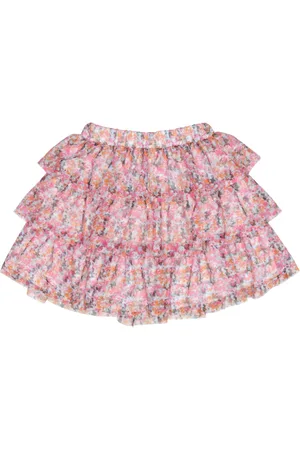 Serafini Rokken, Dames, Roze, M, Katoen, Flared Ruffle Rok