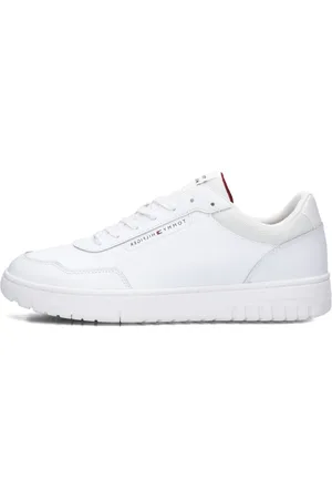 Tommy Hilfiger Schoenen, Heren, Wit, 41 EU, Leer, Core leren sneakers