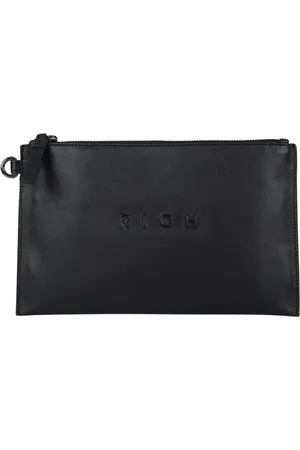 John Richmond Tassen, Heren, Zwart, ONE Size, Leer, Pouch Bag
