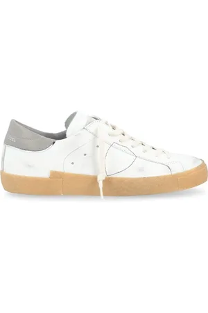 Philippe model Schoenen, Heren, Wit, 45 EU, Leer, Low Top Sneakers