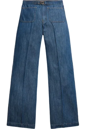 Ralph Lauren Jeans, Dames, Blauw, W29, Katoen, Wide Leg Flare Jeans