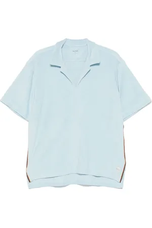 Paul Smith Tops, Heren, Blauw, XL, Blauw Poloshirt Korte Mouwen