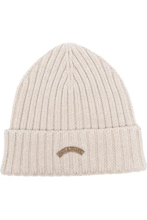 Paul & Shark Accessoires, Heren, , ONE Size, Wol, Geribbelde Wollen Beanie