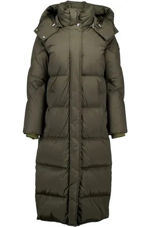 Woolrich Mantels, Dames, Groen, XS, Nylon, Aurora Lange Parka
