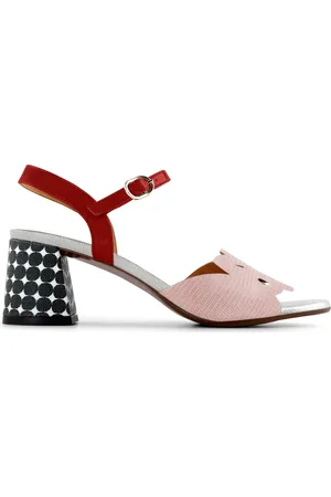 Chie Mihara Schoenen, Dames, Veelkleurig, 39 EU, Leer, Gevlochten leren sandalen met voorbanden