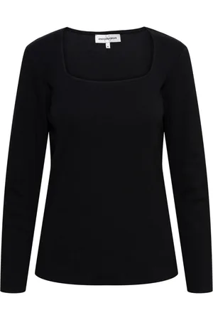 &Co Woman Truien, Dames, Zwart, M, Katoen, Trui met ronde hals